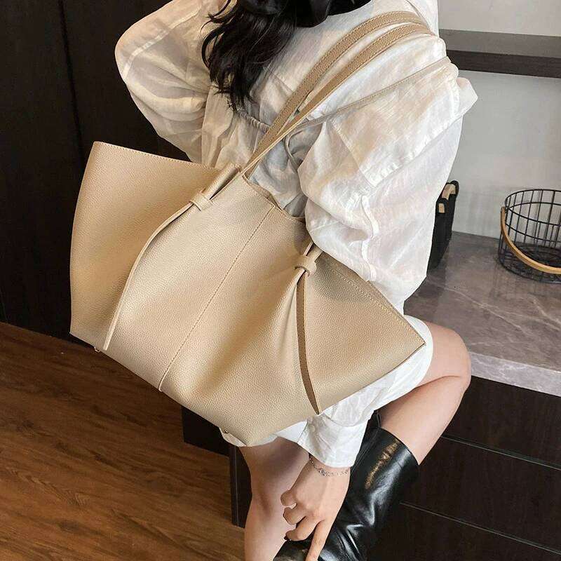 Women PU Leather Shoulder Luxury Handbag Tote Purse Design Large Capacity Totes Top Handle Hobo Shopper Bag Y260205