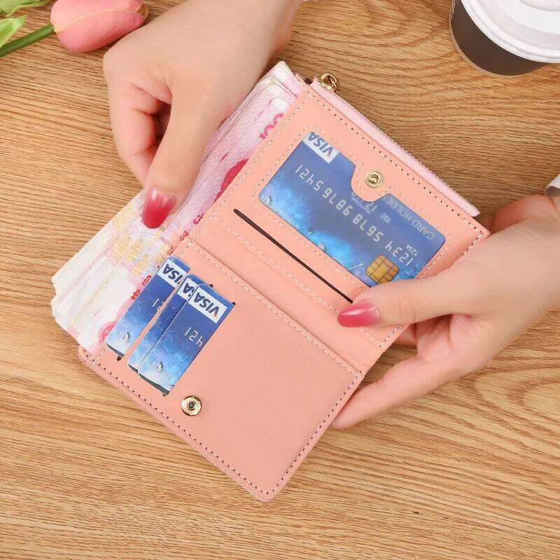 Fashion Women's Zipper Coin Lady Short Clutch Purse Handbag Patchwork Leather Female Card Holder Wallet Phone Pouch Y260206