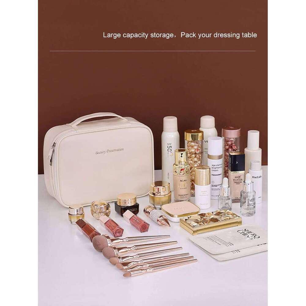 1PC Autumn and Winter new free partition Storage Bag, large capacity, high-end feel, portable travel cosmetics case Y260206