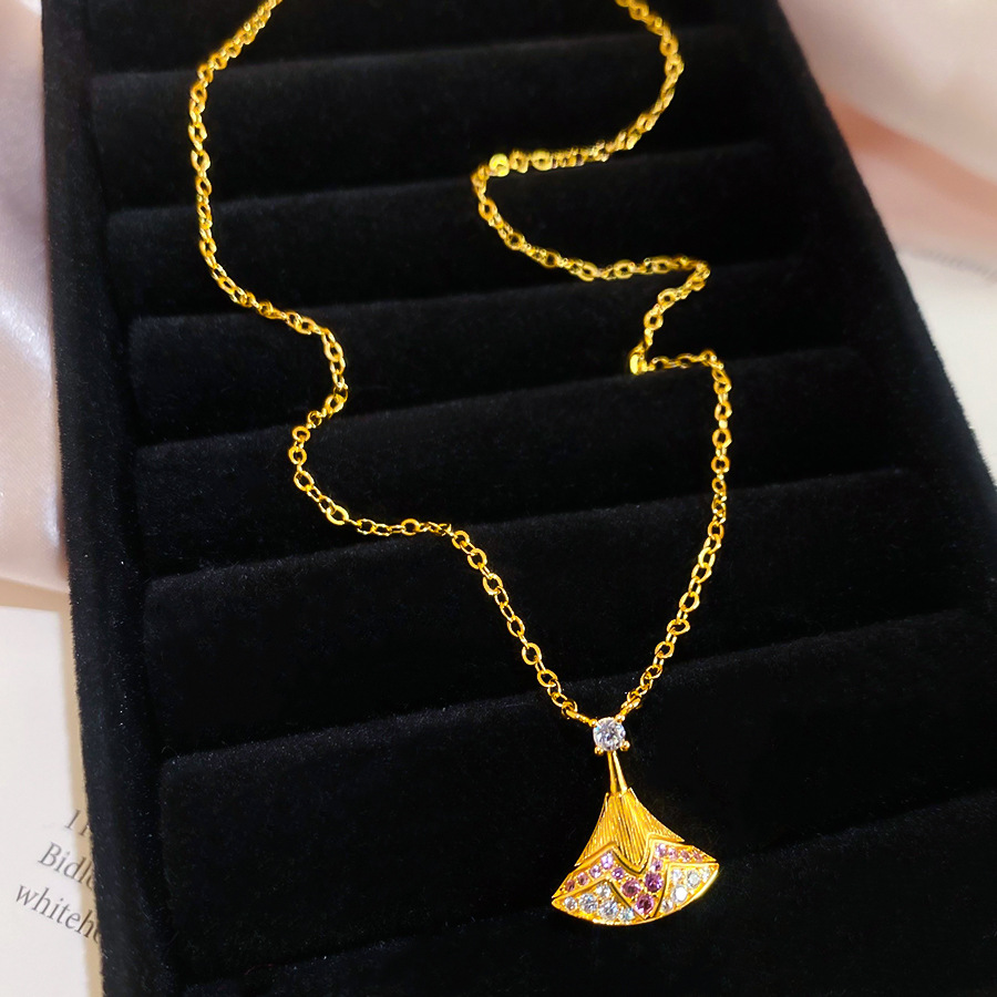 French-style vintage zircon pendant necklace, fashionable, simple, elegant, versatile collarbone chain, light luxury niche jewelry for women - view 7
