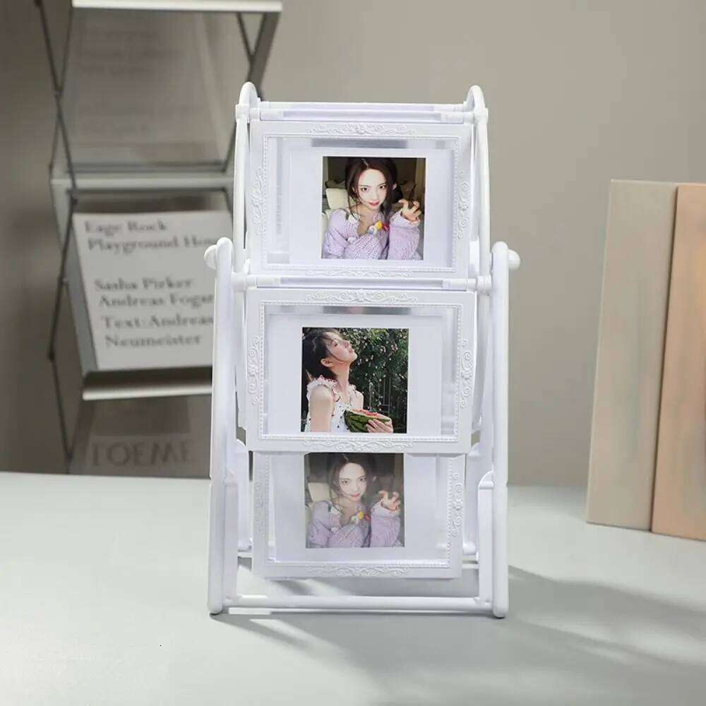 Lightweight Rotating Windmill Unique Design Stable Ferris Wheel Photo Holder Simple DIY Picture Frame Bedroom S260205