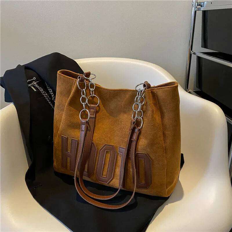 Stylish Tote Nubuck Pu Letter HOOTO Design for Women Handbag Shoulder Bag, Large Capacity Nylon leisure Travel Shopping Bag Y260205