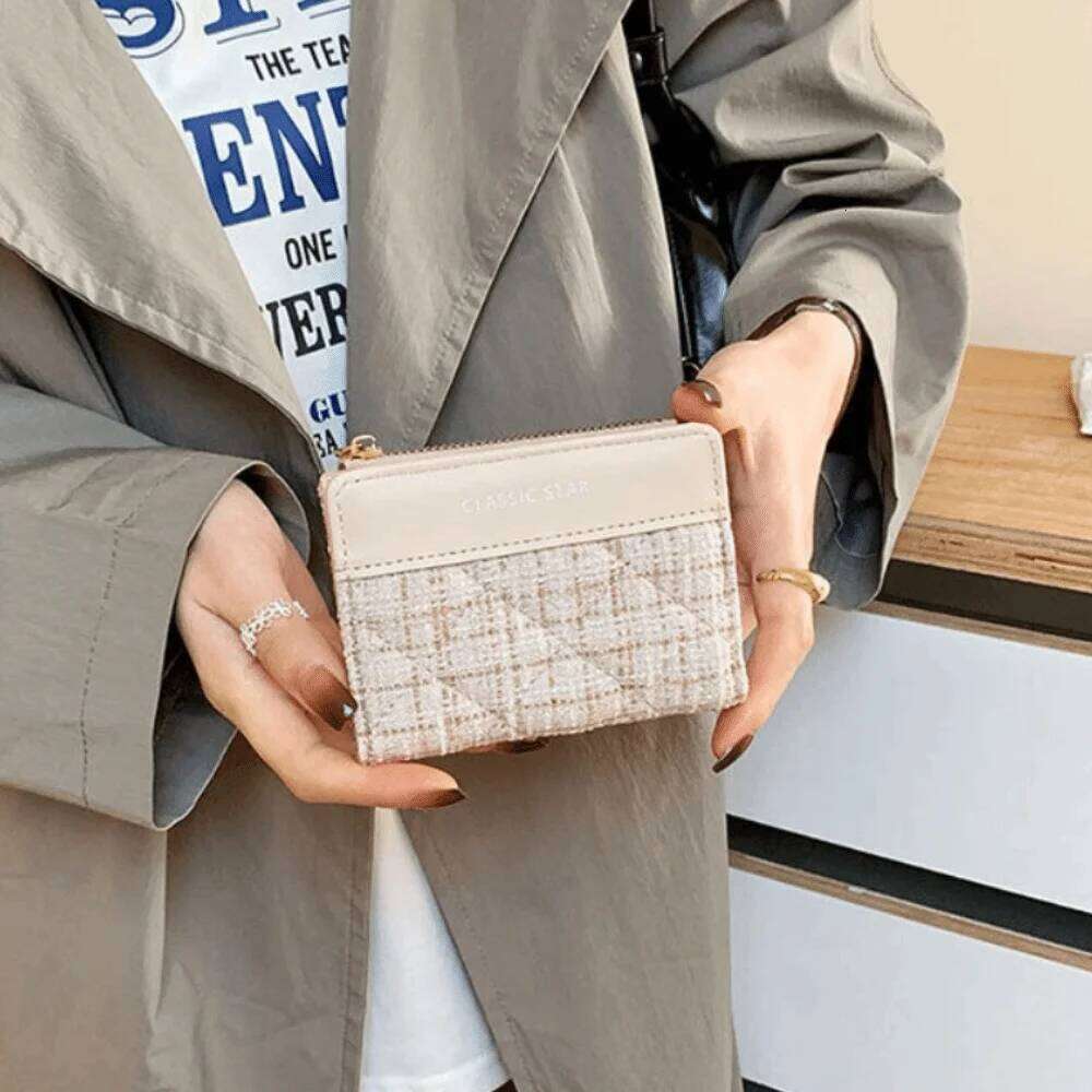 Luxury Mini Short Wallet PU Leather Solid Color Money Bag Large Capacity Card Holders Woman Y260206