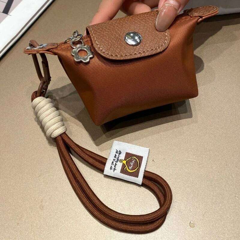 Women's Dumpling Bun Lipstick Storage Bag, Mini Cute Small Hanging Purse Fashion Bag Pendant Keychain handbags Y260206