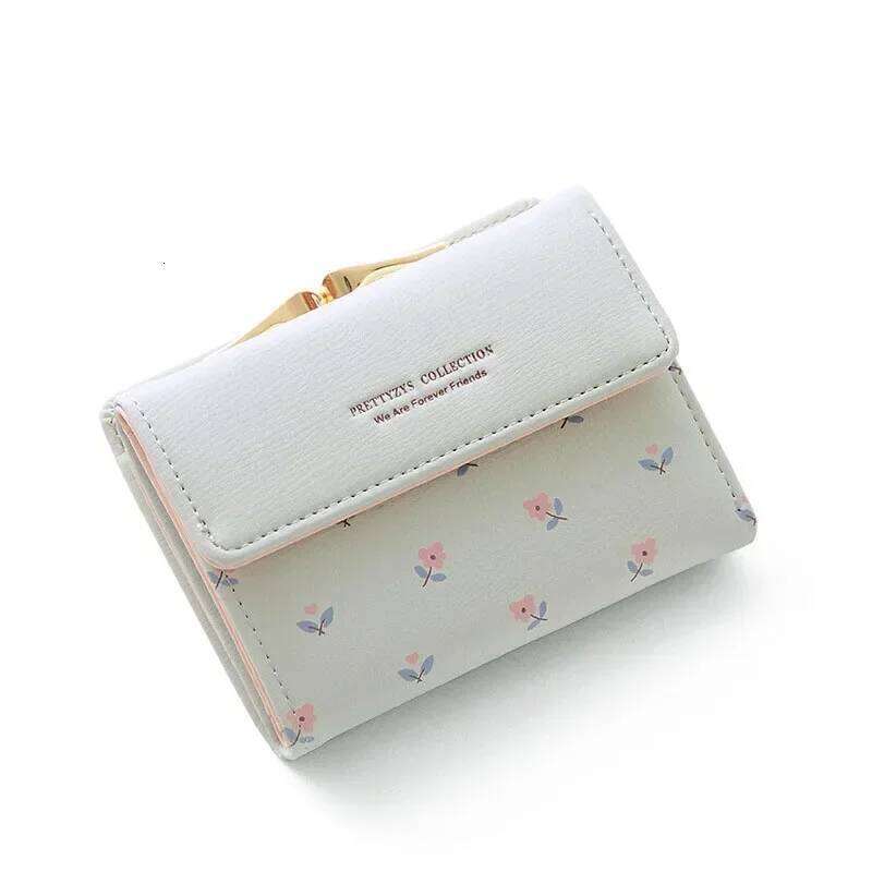 Fashion Flower Purse Leather Pocket Ladies Clutch Women Short Card Holder Cute Girls Wallet Cartera Mujer Coin Bag Y260206