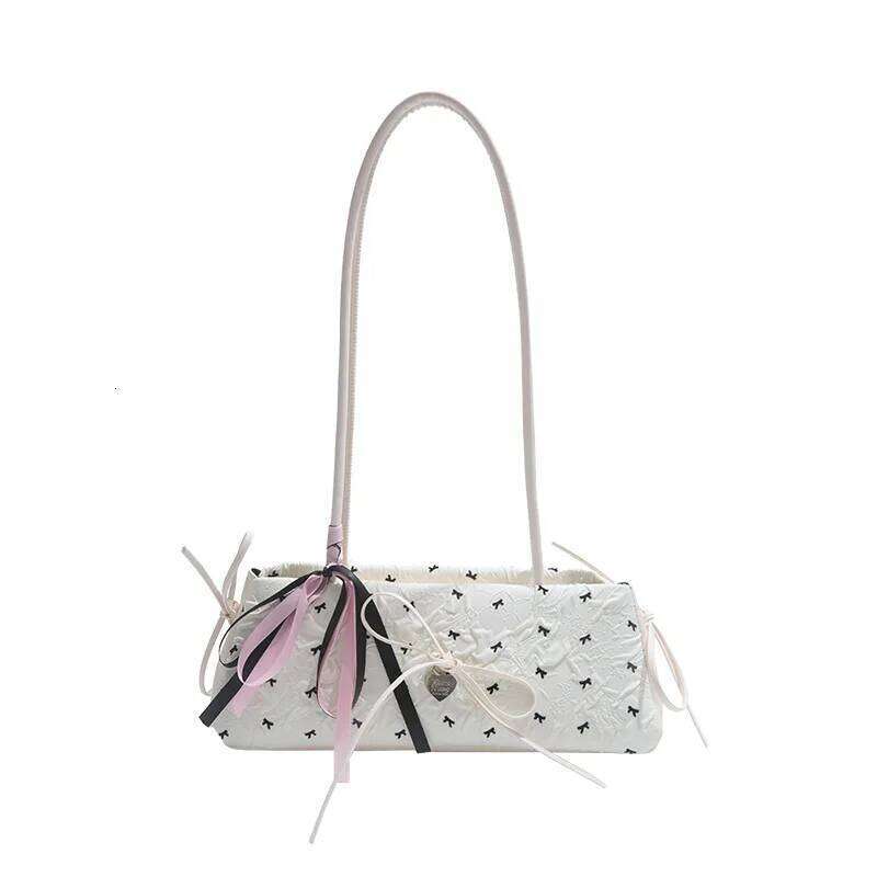 Sweet Bowknot Women's Clutch Purse Handbags Cute Polka Dot Ladies Underarm Bag Contrasting Color Casual Female Shoulder Bags Y260205