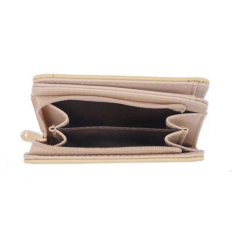 2025 new women's short wallet high quality PU Embroidery printing folding student zipper Coin purse multiple card sl Y260206