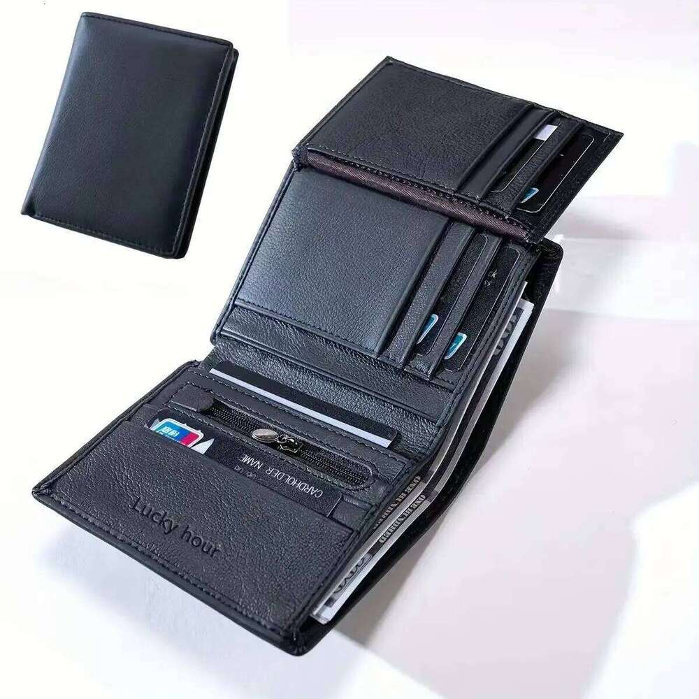 Multi-Card Slot Genuine Leather Men's Minimalist Compact Design, Lightweight Portable Wallet, Simple and Practical Y260206