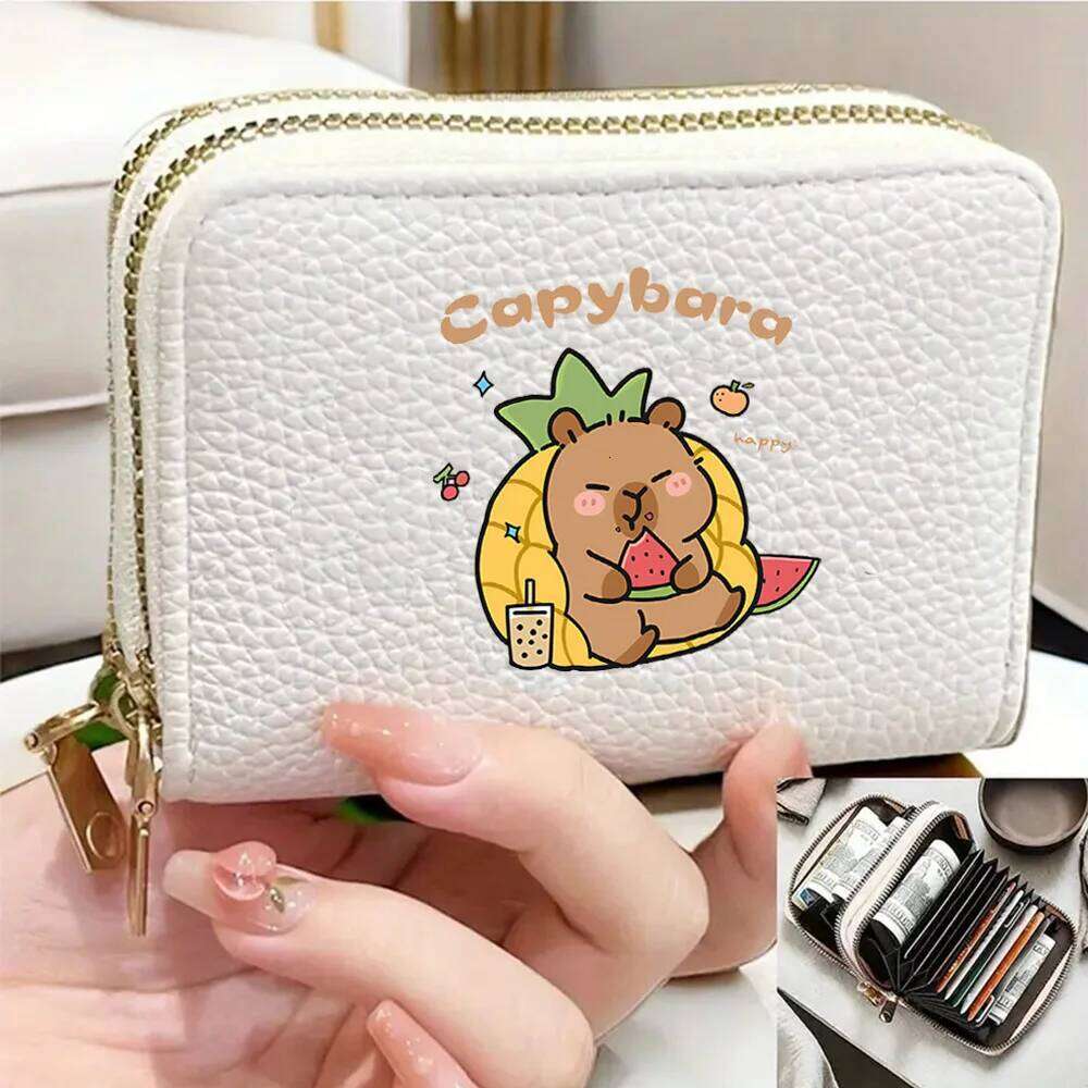 Holders, Cartoon And Anime, Double-Zipper Coin Purse, Multi-Card Slot ID Credit Card Bag, Women's Wallet Y260206