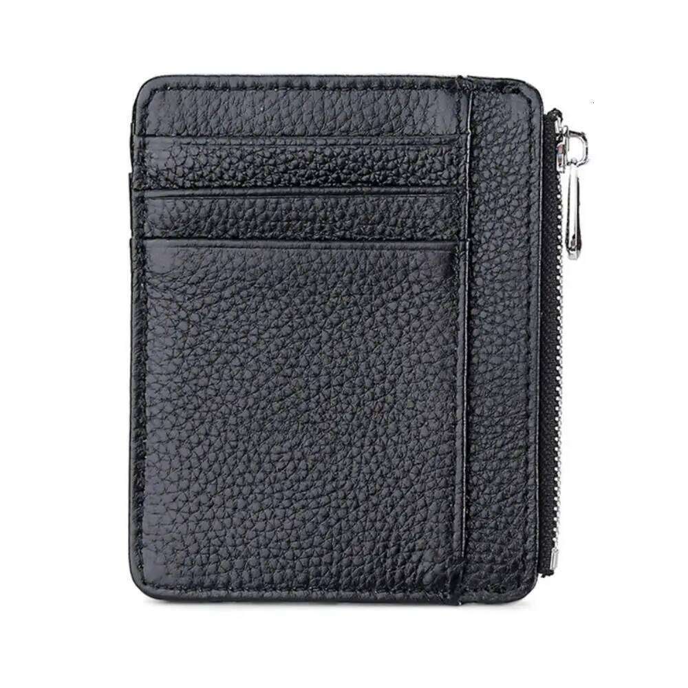 Genuine Leather ID Holder Candy Color Bank Credit Box Multi Slot Slim Case Wallet Women Men Business Card Cover Y260206