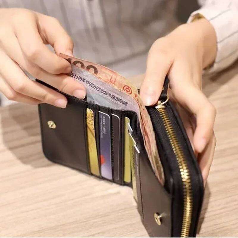 Luxury Brand Women's Short - PU Leather Plaid Nubuck Design, Small Zipper Wallet with Card Holder & Coin Purse Y260206