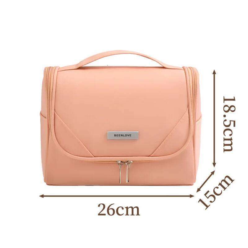Large Capacity Hanging Hook Cosmetic Portable Toiletry Storage Makeup Bag Women Travel Wash Pouch Handheld Shower Kit Y260206