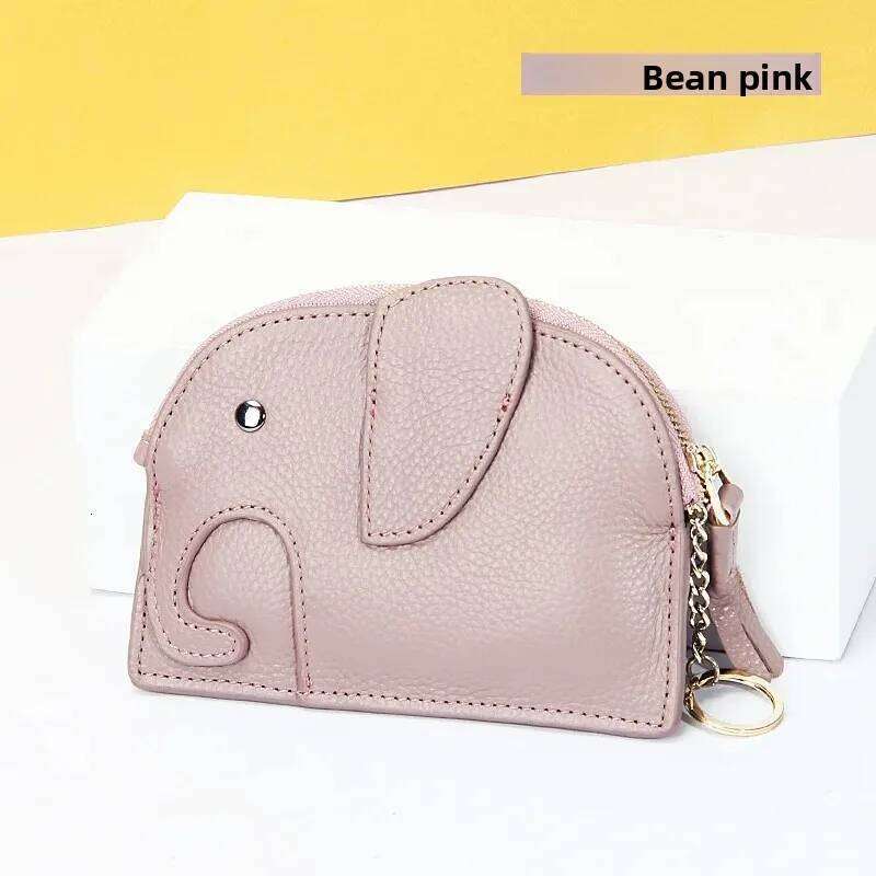 New Cute Elephant Cow Leather Women's Coin Purse Creative Card key lipstick storage bag Holder Wallet For Women Y260206