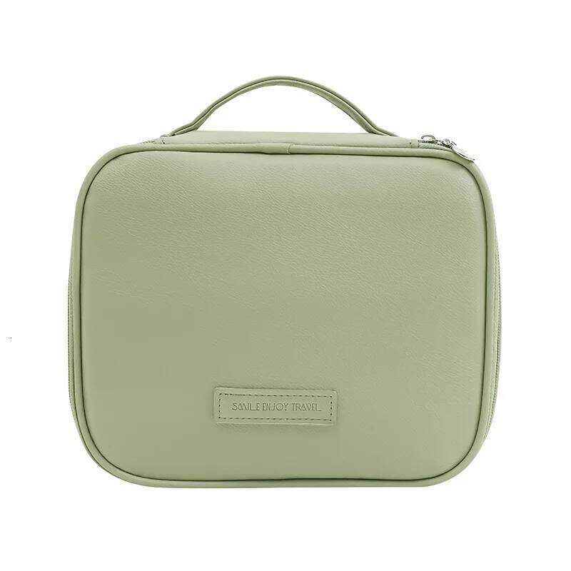 New Makeup Skin Texture PU Leather Portable Travel Handheld Storage Toilet Bag Large Capacity Manufacturer Wholesale Order L Y260206