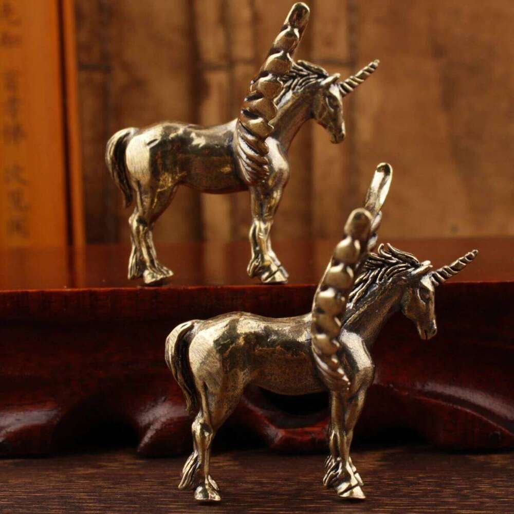 Brass Tianma ornaments, home and office crafts, small ornaments S260204