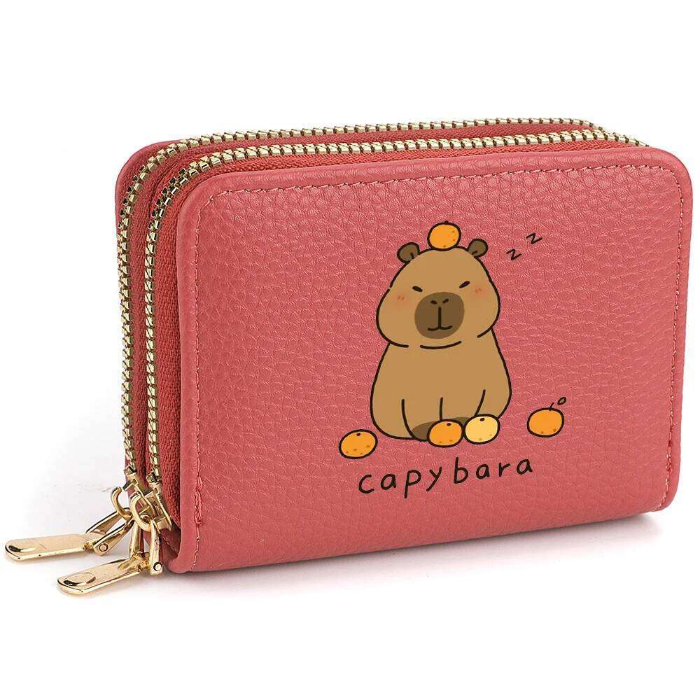 Capibala Cartoon Short Wallet Cute Lady Card Holder Lady's Birthday Gift Y260206