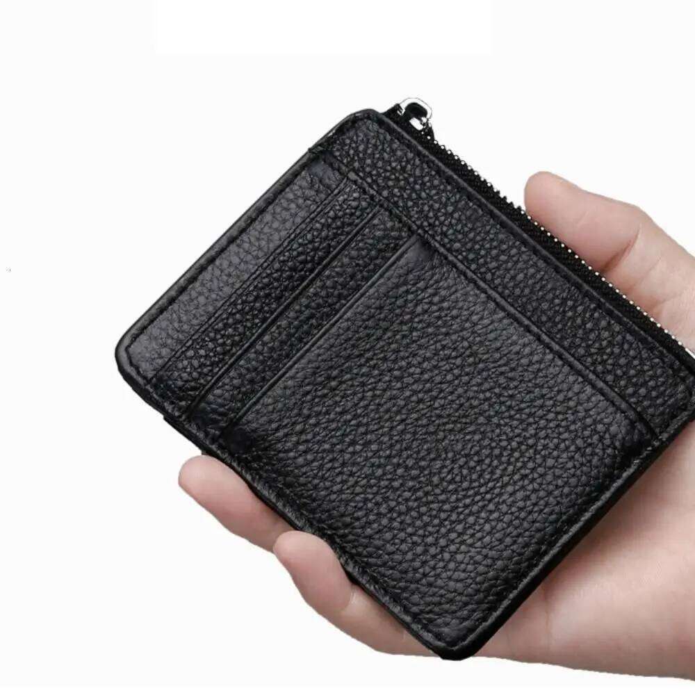 Genuine Leather ID Holder Candy Color Bank Credit Box Multi Slot Slim Case Wallet Women Men Business Card Cover Y260206
