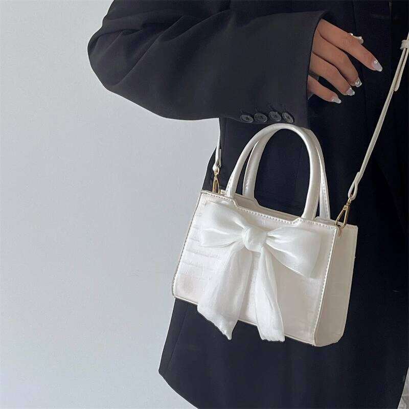 Fashion Women's Clutch Purse Handbags Summer Pink Bowknot Female Underarm Bags Sweet Girl's Small Square Shoulder Messenger Bag Y260205