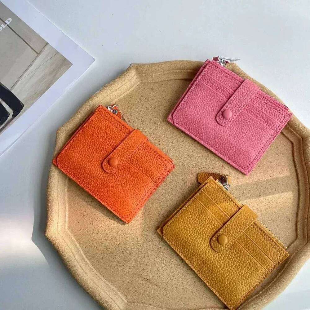 Genuine Wallet For Women New Lady Zipper Purse Leather Buckle multi-card Position Card Holder Bag Y260206