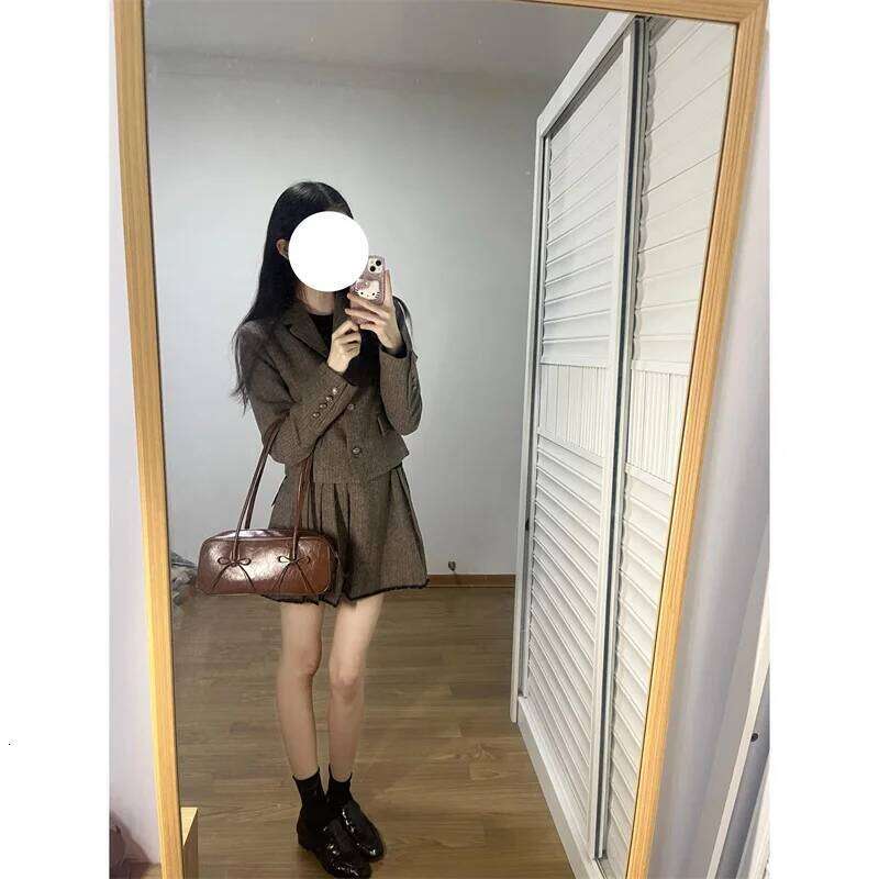 Vintage Bowknot Unerarm Bags for Women Simple Pu Leather Ladies Shoulder Bag Fashion Small Square Female Handbags Tote Purse Y260205