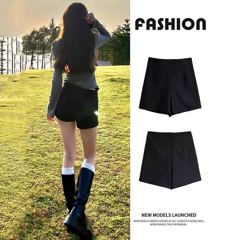 2026 Summer Ultra-Short Slimming Women High-Waist Thin Tights Outerwear Black Shorts Korean Streetwear Hot Short Pants XJ260206