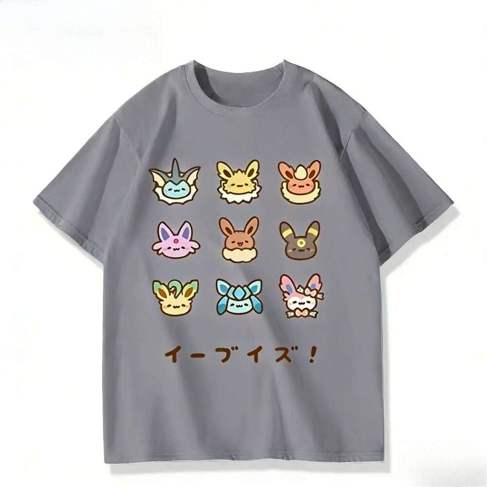 Anime Rocket Team Logo Printed T-Shirt Summer Men's and Women's Plus Size Trend Loose Casual Short Sleeve Top Harajuku X260207