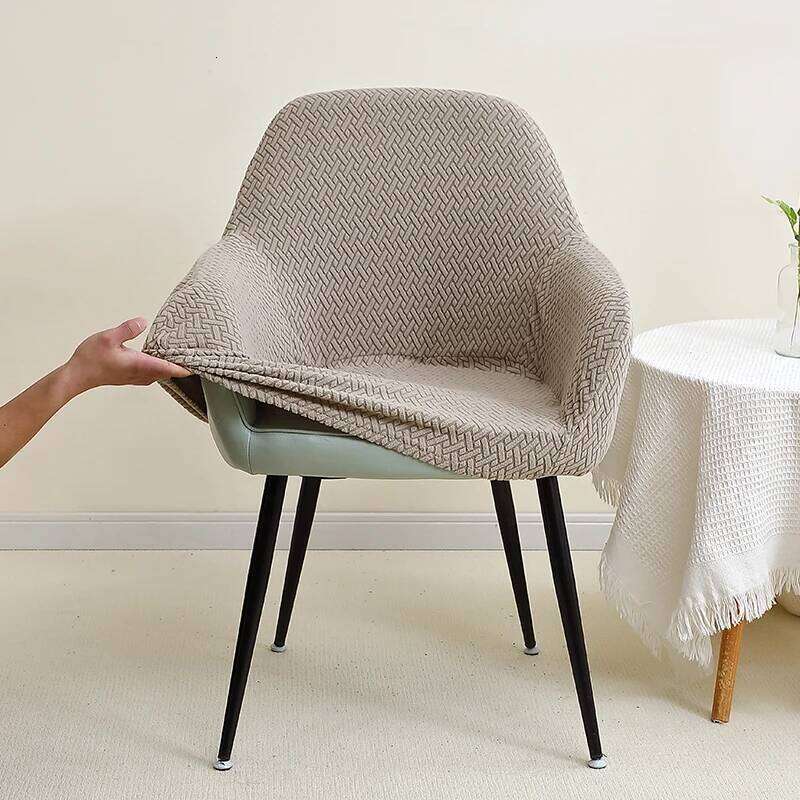 1/2/4/6Pcs Jacquard High Arm Chair Cover Stretch Dining Chairs Slipcover Anti-slip Office Armchair Covers for Hotel Home Wedding 26W0207