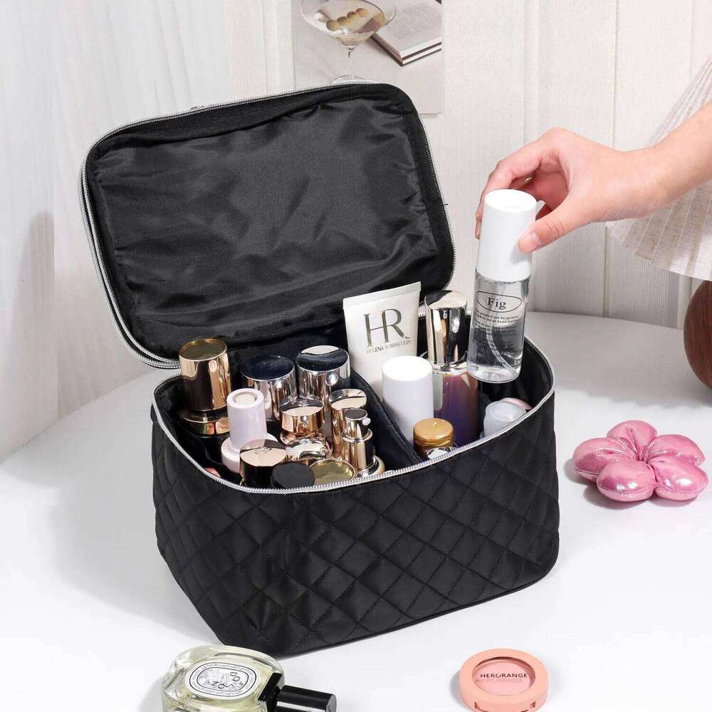 PU Waterproof Travel Makeup Handheld Cosmetic Organizer Bag Premium Portable Large Capacity Washbag Y260206