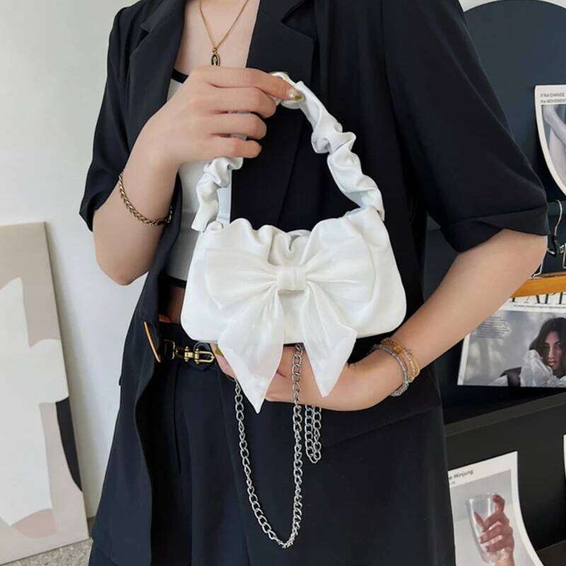 H3CB Women's Handbags Bowknot Clutches Purses Purse Stylish Casual Trendy Shoulder Crossbody Bag with Removable Strap Z260207 - view 4