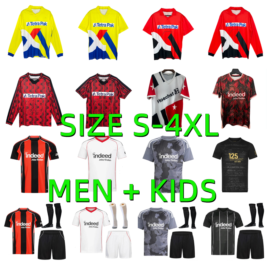 25 26 Eintrachts Frankfurts Soccer Jerseys 2025 2026 HOME AWAY THIRD EKITIKE KNAUFF EBIMBE M.GOTZE SKHIRI KOSTIC KLAMMERS HINTEREGGER football shirt Men Kids Kits