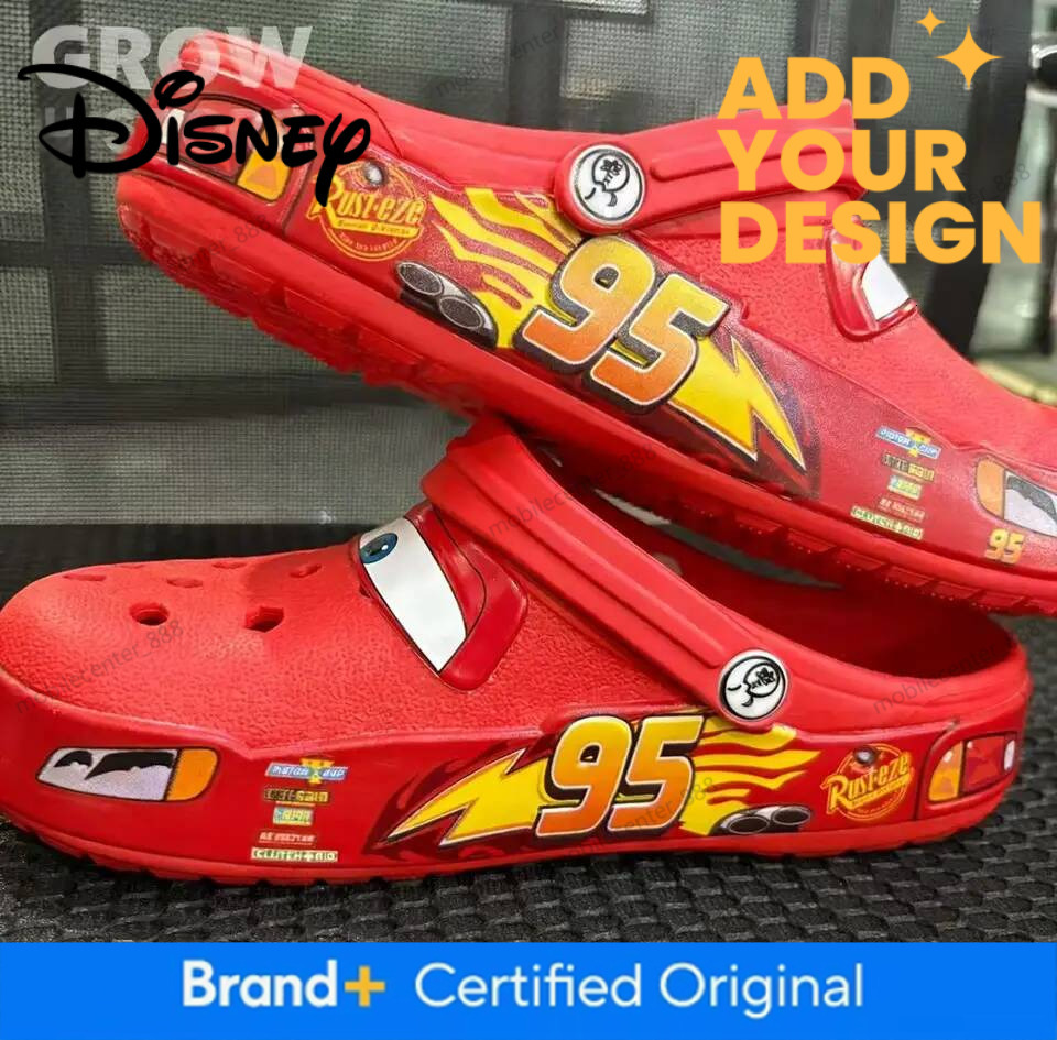 Disney Designer Hot Anime Disney Mcqueens Pixar Cartoon Solid Waterproof Slippers Outdoor Sandals Casual Breathable Ankle-Wrap Eva Shoes Gifts Luxury