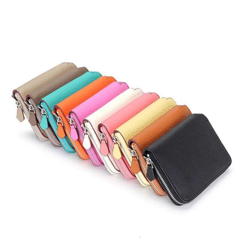 Brand Design Genuine Women's Top Layer Cowhide Leather Zipper Coin Wallet Multi Card Slots Fashion Short Purse Y260206