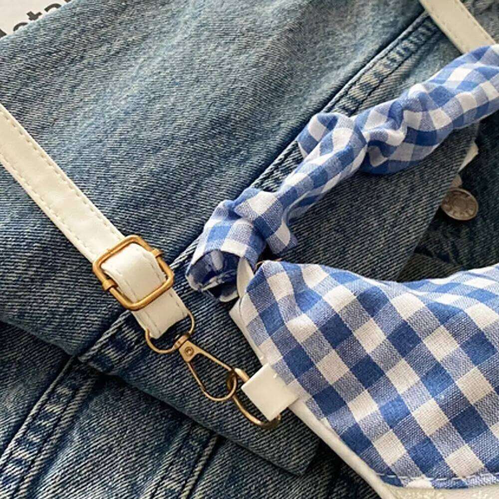 Bow lace Plaid Dumpling rid French Underarm pouch Tote bag Small Versatile Cute Sweet Canvas Shoulder Bag Z260207 - view 4