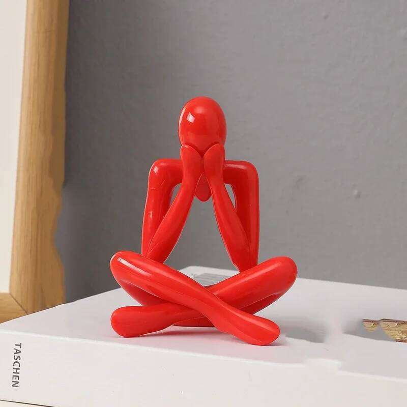Artistic Living Abstract Figures Thinkers Plastic Handicrafts Cute Little Ornaments Room Decorations S260204
