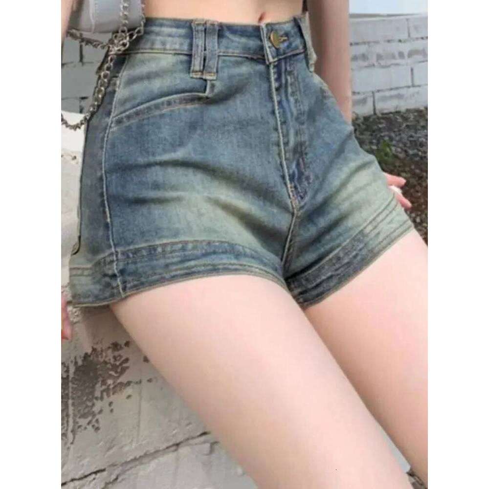 Summer Women Korean Retro Sexy Thin Hot Denim Shorts Lady Mini Pants Girls Tight Elastic High Street Ultra Short Jeans XJ260206