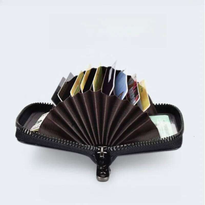 Unisex Classic Case 11 Slot Zero Wallet Solid-color Organ Card Bag Anti-theft Brush Coin Purse for Women Y260206