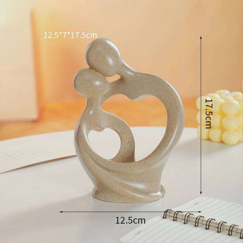 Romantic Love Embrace Figurine Statue For Home Decor Ornament Couple Sculpture Bedroom Interior Decoration Valentine's Day Gift S260204