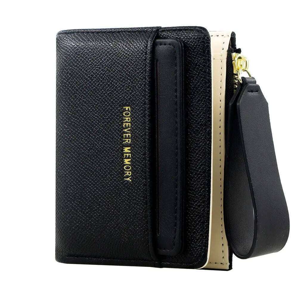 Women's Wallet Clutch Trendy Short Zipper Coin Purse Solid Color Female Wallets Card Holder Y260206