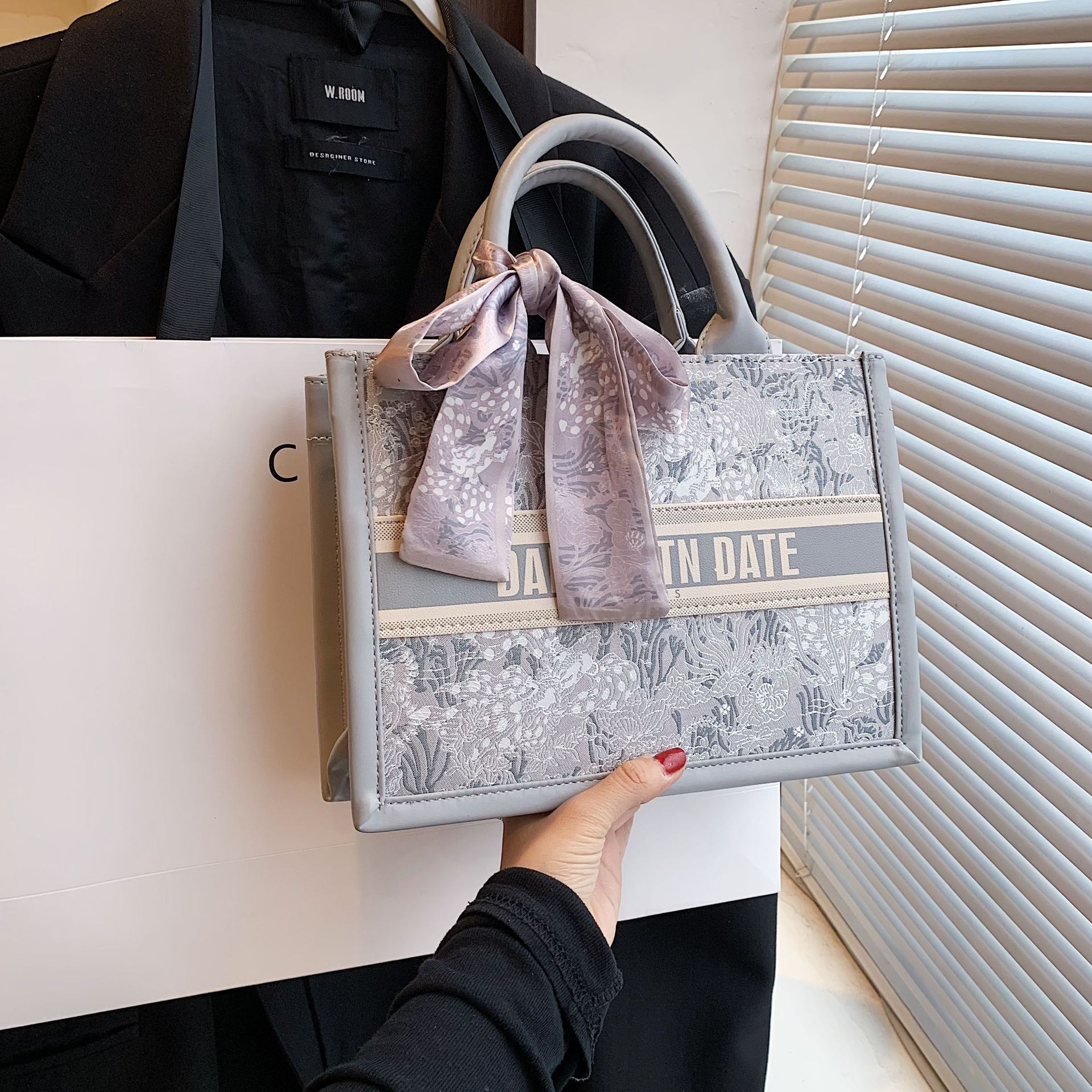 Senior Sense Bag Women'S New Printed Retro Bucket Bag All Fashion Shoulder Crossbody Bag