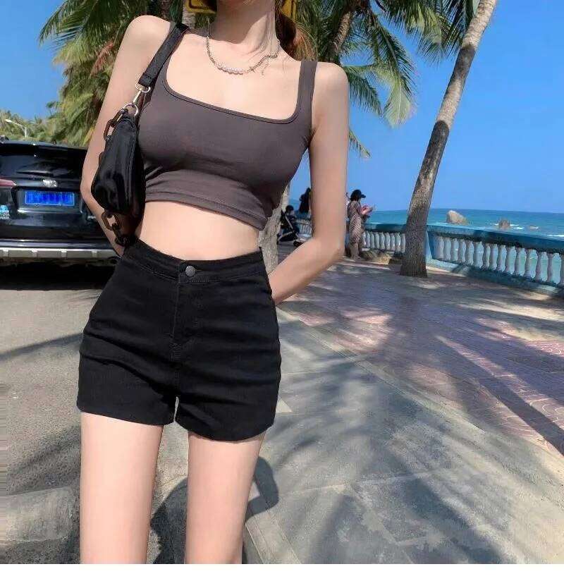 Y2k for Woman Jorts Coquette Women's Denim Shorts Summer Clothes Low Rise Flared Jeans Lifts Buttocks Shoujo Girl Style XJ260206
