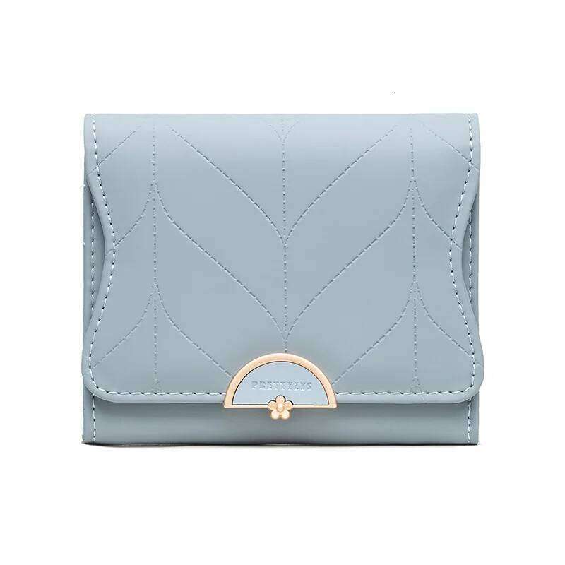 2023 new women's short purse Japanese and Korean PU soft hardware buckle simple trend everything niche large capacity handbag pu Y260206