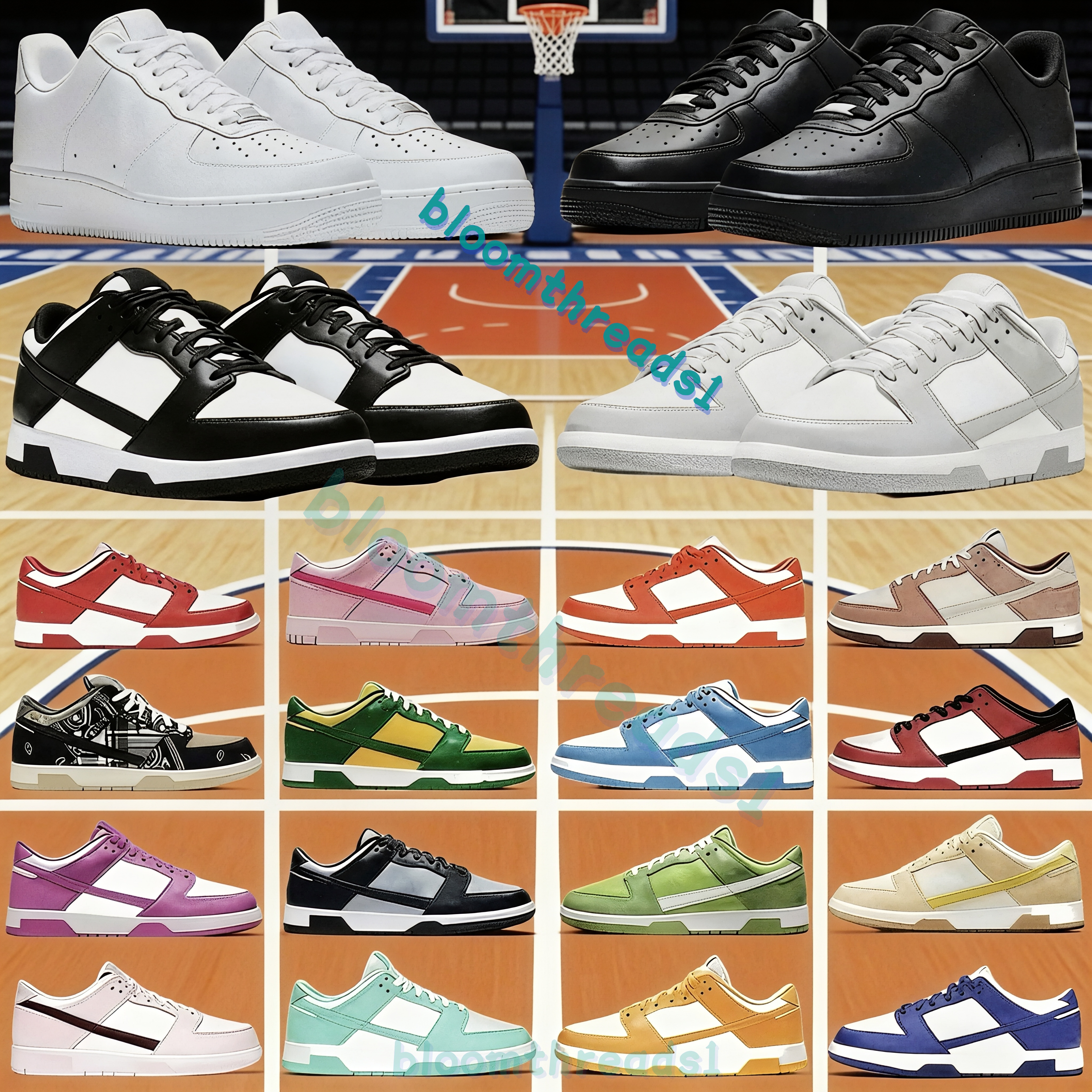 designer Casual Shoes for Men Women Sport Sneakers Panda Sail Triple Black White Pink Sand Syracuse Candy Pine Green Outdoor Trainers