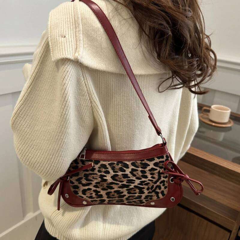 New Trendy Shoulder Sweet Double Bow Handbag Women's Bag Retro Simple Fashion Armpit Bags Z260207 - view 3
