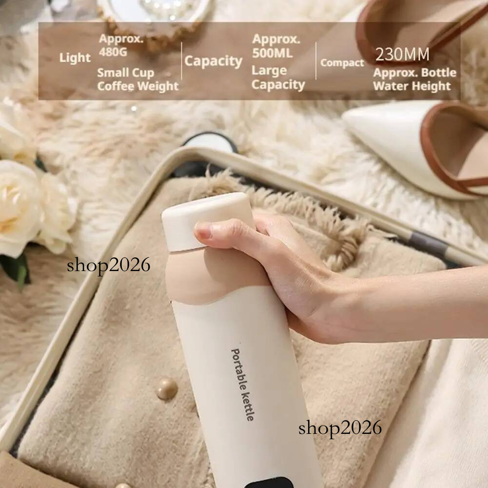 Portable Electric Kettle Stainless Steel Travel Outdoor Home Heating Cup Mini Water Boiler Camping USB Auto Accessory Tools