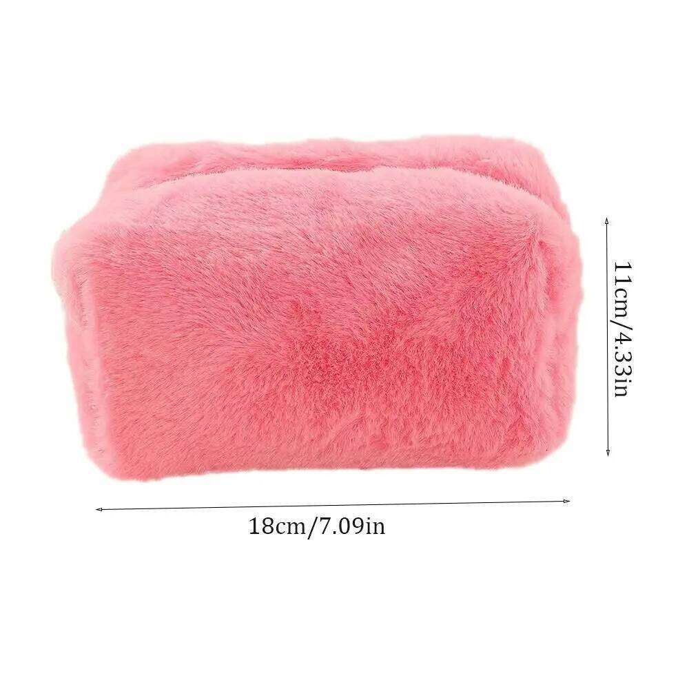 High Quality Plush Cosmetic Travel Organizer Large Capacity Toiletry Bag Portable Washbag Y260206