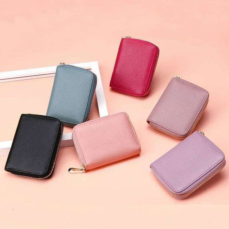 Unisex PU Leather Bags Multi-card Cards Holders Purse Bag Business Bank ID Bus Credit Card Holder Coin Pouch Wallets Y260206