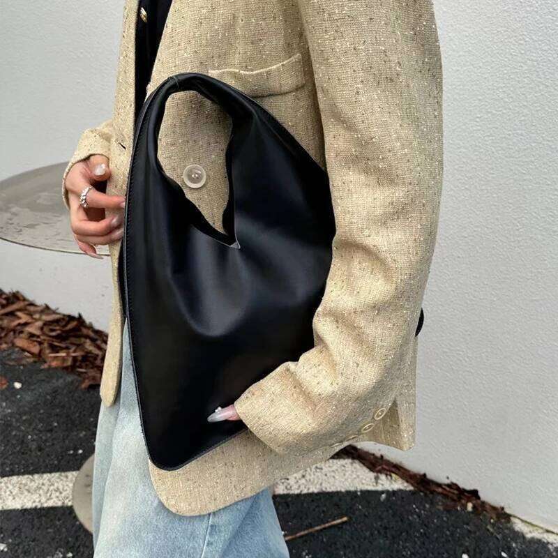 Simple Design Small Bindle Trendy Bag PU Leather Handbag for Women Casual Winter Shoulder Bags Z260207 - view 3