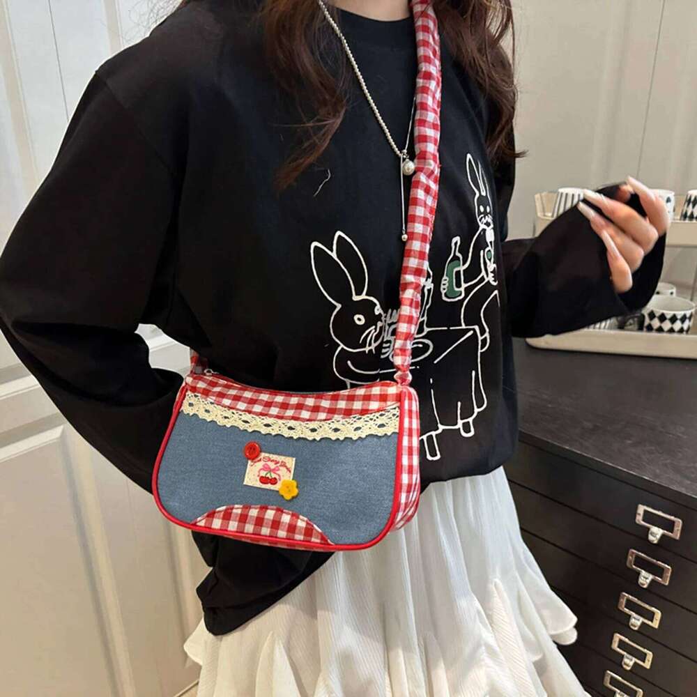 Plaid Underarm Bags ladies Zipper Up Daily Life and Party Mini Shoulder Bag for women Z260207 - view 5
