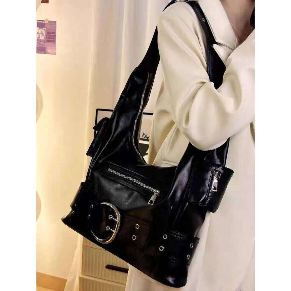 JIAERDI High Street Black Shoulder Purse Women Sweet Cool Hot Girls Leather Y2k Handbag Female Retro Casual Crossbody Bags Y260205