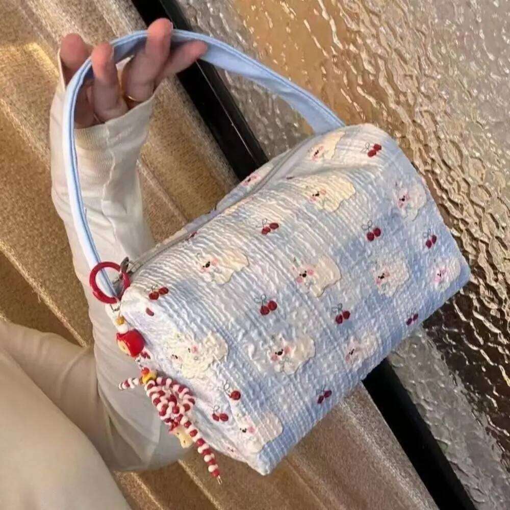 Cartoon Dog Printed Women's Large Capacity Cosmetic Organizer Bag Portable Travel Handbag Makeup Storage Y260206